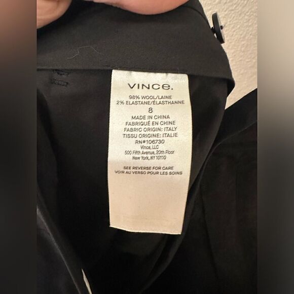Vince Tapered Trouser in Black Sz 8 - Picture 7 of 8